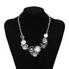 N-7627 Romantic Summer Flower Crystal Choker Statement Necklaces for Women Girl Holiday Party Jewelry Gift
