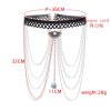 N-7630 Sexy Lady Shell Pearl Turquoise Elastic Thigh Chain Layered Body Leg Chains Beach Party Jewelry