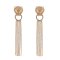 E-6326 3Colors Luxury Leopard Head Crystal Long Tassel Drop Hanging Earrings for Women Lady Wedding Party Jewelry Gift