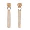 E-6326 3Colors Luxury Leopard Head Crystal Long Tassel Drop Hanging Earrings for Women Lady Wedding Party Jewelry Gift