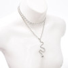N-7633 Snake Pendant Necklaces For Women Girls Layered Gold Silver Hip Hop Chain Choker Necklace Party Jewelry Gifts
