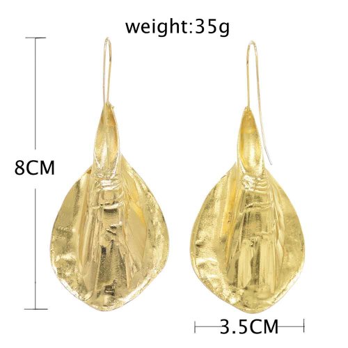 E-6327 New Vintage Gold Metal Leaf Drop Dangle Earrings for Women Boho Party Jewelry Gift-6327