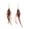 E-6329 Feather Dangle Earrings For Women Girls Bohemian Ethnic Vintage Long Fringe Earrings