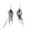E-6329 Feather Dangle Earrings For Women Girls Bohemian Ethnic Vintage Long Fringe Earrings