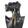E-6329 Feather Dangle Earrings For Women Girls Bohemian Ethnic Vintage Long Fringe Earrings