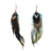 E-6333 Bohemian Ethnic Vintage Earrings Feather Dangle Earrings For Women Girls