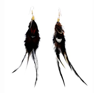 E-6336 Ethnic Boho Long Tassel Feather Drop Dangle Earrings for Women Festival Party Wedding Jewelry Gift