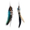 E-6336 Ethnic Boho Long Tassel Feather Drop Dangle Earrings for Women Festival Party Wedding Jewelry Gift
