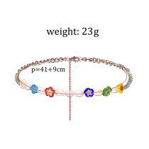 N-7635 2Pcs/Set Sweet Flower Pearl Acrylic Beads Statement Choker Necklaces for Women Girl Holiday Beach Party Jewelry Gift
