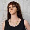 N-7635 2Pcs/Set Sweet Flower Pearl Acrylic Beads Statement Choker Necklaces for Women Girl Holiday Beach Party Jewelry Gift