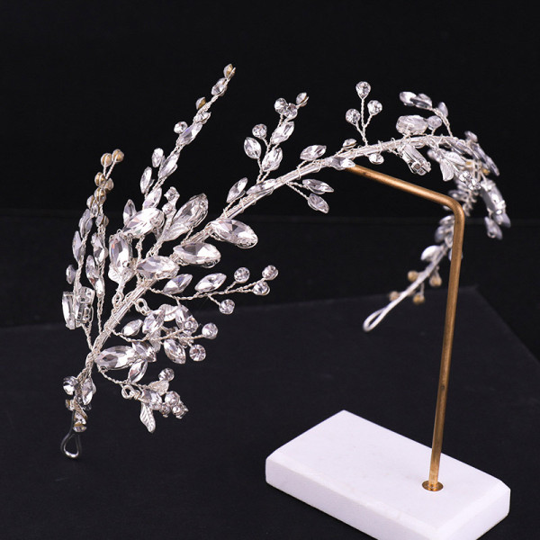 F-0933 Crystal Wedding Headband Silver Bride Hair piece Wedding Hair Accessories