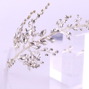 F-0933 Crystal Wedding Headband Silver Bride Hair piece Wedding Hair Accessories