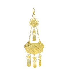 N-7639 Bohemian Ethnic Pendant Gold Planted Elegant Caved Pendant For Women Girls