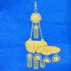 N-7639 Bohemian Ethnic Pendant Gold Planted Elegant Caved Pendant For Women Girls