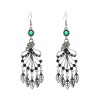 E-6343 Bohemian New Style Earrings Scarf Shaped With Leaves Tassel Dangle Earrings For Women Party Jewelry