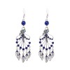 E-6343 Bohemian New Style Earrings Scarf Shaped With Leaves Tassel Dangle Earrings For Women Party Jewelry