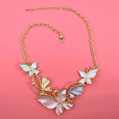 N-7641 Trendsetting Elegant Necklace Butterfly Pendant Necklace For Women Girls Ethnic Party Jewelry