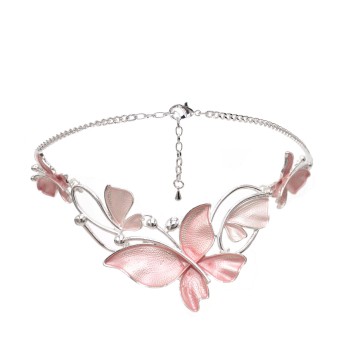 N-7641 Trendsetting Elegant Necklace Butterfly Pendant Necklace For Women Girls Ethnic Party Jewelry