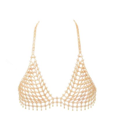 N-6368 N-6368-G N-7238  European And American Fashion Women Hollow Out Flower Bikini Bra Body Chain  Sexy Lady Body Jewelry