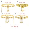 N-7614 Vintage Bohemian Gold Metal Flower Rhinestone Waist Belly Chain For Women Dance Belt Body Jewelry