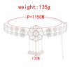 N-7642 Vintage Coin Tassel Hollow Out Flower Dance Belly Waist Body Chains for Women Boho Beach Party Jewelry
