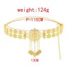 N-7642 Vintage Coin Tassel Hollow Out Flower Dance Belly Waist Body Chains for Women Boho Beach Party Jewelry