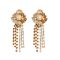 E-6348 Sparkly Rhinestone Dangle With Dual Colors Intertwined Fringe Dangle Earrings For Women Girls Party Jewelry