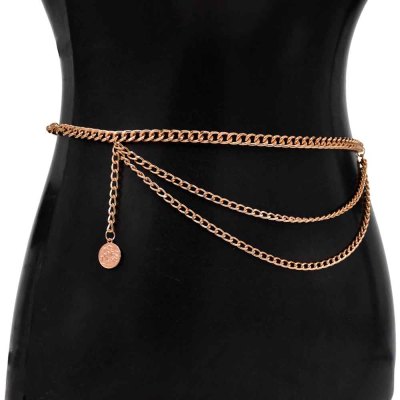 N-7645 Vintage Gold Silver Metal Coin Tassel Belly Waist Chain Dress Belts for Women Boho Party Jewelry Gift