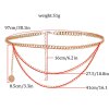 N-7645 Vintage Gold Silver Metal Coin Tassel Belly Waist Chain Dress Belts for Women Boho Party Jewelry Gift