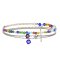 N-7644 3Pcs/Set Boho Flower Colorful Resin Beads Charm Statement Short Collar Choker Necklace for Women Vacation Party Jewelry