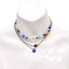N-7644 3Pcs/Set Boho Flower Colorful Resin Beads Charm Statement Short Collar Choker Necklace for Women Vacation Party Jewelry