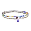 N-7644 3Pcs/Set Boho Flower Colorful Resin Beads Charm Statement Short Collar Choker Necklace for Women Vacation Party Jewelry