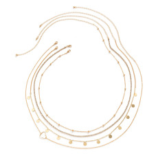 N-7646 4 Pcs/Set Shiny Rhinestone Belly Chain Gold Silver Plated Slender Waist Chain For Women Girls Body Jewelry