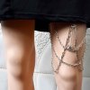 N-7648 Sexy Ladies Black Rope Elastic Insect Spider Pendant Thigh Chain Leg Chains For Women Beach Party Body Jewelry