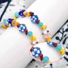 E-6351 Handmade Bohemian Acrylic Beads Statement Hoop Earrings for Women Summer Beach Holiday Party Jewelry Gift