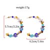 E-6351 Handmade Bohemian Acrylic Beads Statement Hoop Earrings for Women Summer Beach Holiday Party Jewelry Gift
