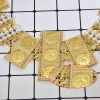 N-7649 New Fashion Belly Waist Belt For Women Gold Plated Sequins With Pearl Dress Body Belts For Women Party Jewelry Gift