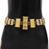 N-7649 New Fashion Belly Waist Belt For Women Gold Plated Sequins With Pearl Dress Body Belts For Women Party Jewelry Gift