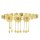 N-7651 New Boho Gold Metal Coin Long Tassel Crystal Belly Dance Waist Chains for Women Indian Holiday Party Body Jewelry
