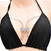 N-7656 Sexy Ladies Bowknot Crystal Chest Harness Bikini Bra Body Chains for Women Night Club Party Jewelry Gift