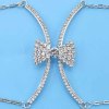 N-7656 Sexy Ladies Bowknot Crystal Chest Harness Bikini Bra Body Chains for Women Night Club Party Jewelry Gift