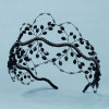 F-0936 Handmade Black Wired Crystal Crowns Tiaras for Women Bridal Wedding Party Hair Accessories
