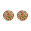 E-6354 Cute And Colorful Stud Earring Rhinestone Semicircle Round Vivid Ball Stud Earrings For Women Teen Girls Jewelry