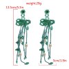 E-6355 Handmade Acrylic Pearl Beads Flower Long Tassel Drop Earrings for Women Boho Beach Holiday Party Jewelry Gift