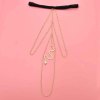 N-7660 Sexy Snake Pendant Leg Chain Black Rope Elastic Thigh Chains for Women Beach Party Body Jewelry Gift