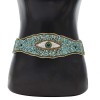 N-7666 2 Colors Handmade Bohemian Waist Belt Evil Eye Beads Elastic Statement Belly  Body Chain Dress Belt  Ethnic Jewelry