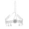 F-0940 Indian Gold Silver Metal Coin Tassel Head Chains Crystal Flower Headbands for Women Boho Wedding Party Hair Accessories