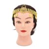 F-0940 Indian Gold Silver Metal Coin Tassel Head Chains Crystal Flower Headbands for Women Boho Wedding Party Hair Accessories