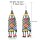 E-6360 Handmade Bohemian Colorful Acrylic Beads Statement Drop Earrings for Women  Ethnic Festival Party Jewelry Gift