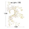 E-6362  1PC Handmade Bridal Pearl Crystal Flower Left Ear Cuff No Pierced Earrings for Women Wedding Party Jewelry Gift